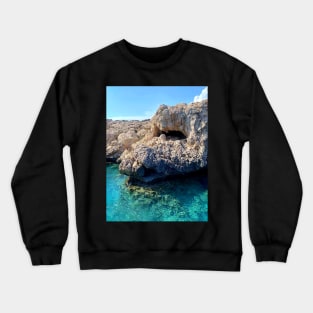 Greek ocean sea diving cave Crewneck Sweatshirt